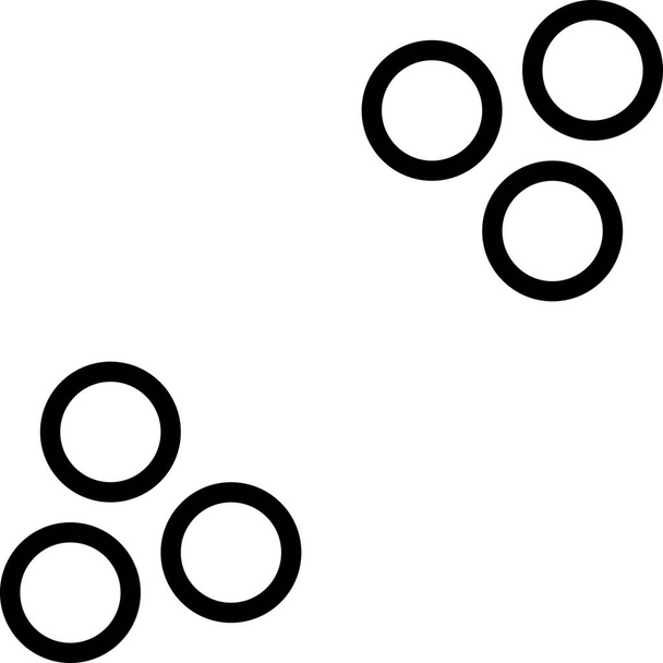 Kreise Design-Elemente-Symbol in Solid-Stil - Vektor, Bild