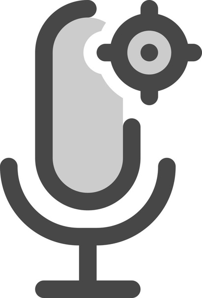 audio located map icon in Filled outline style - Vector, Image