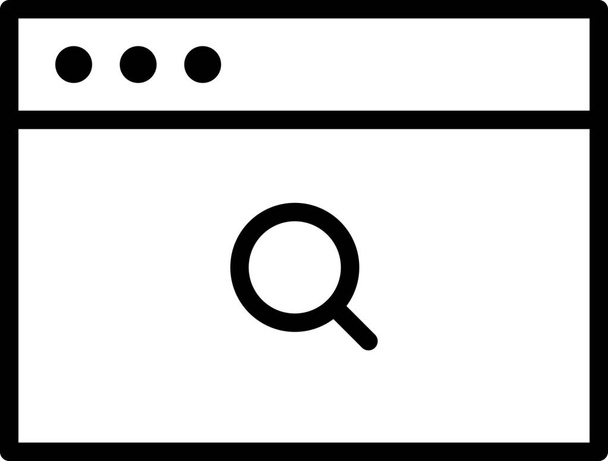 navegador ordenador encontrar icono en el estilo de esquema - Vector, Imagen
