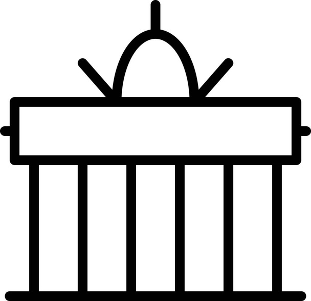 berlin brandenburg säulensymbol im umrissstil - Vektor, Bild