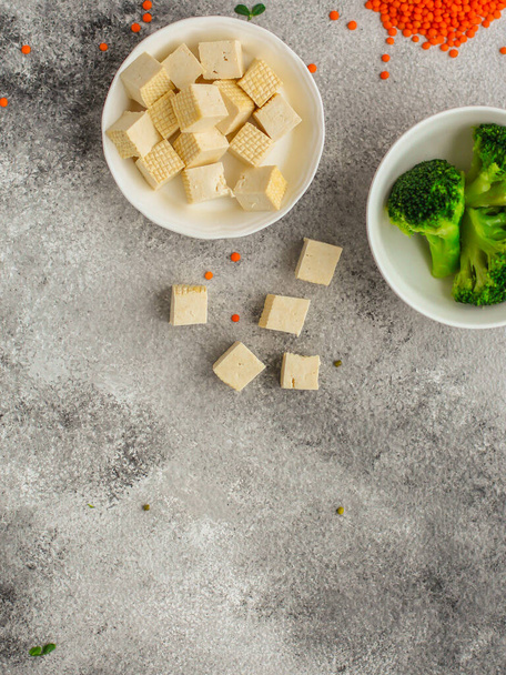 queijo tofu fechar com outros ingredientes  - Foto, Imagem