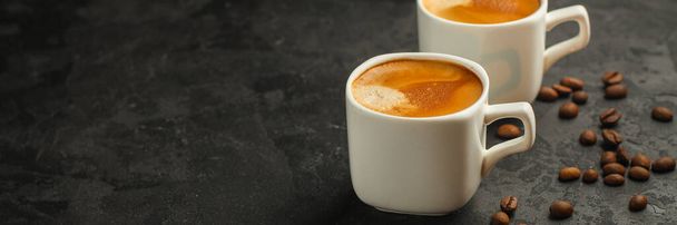 close up cups with latte - Foto, imagen