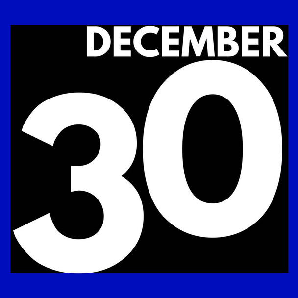Le 30 décembre. Icône du calendrier quotidien moderne .date, jour, mois .calendar pour le mois de décembre - Photo, image
