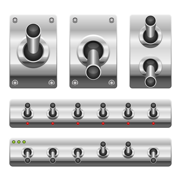 Ilustração do projeto do vetor do interruptor ligado e desligado isolado no fundo branco - Vetor, Imagem