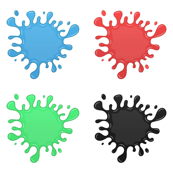Illustrazione di disegno vettoriale splatter colore isolato su sfondo bianco - Vettoriali, immagini