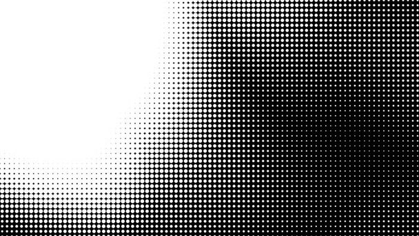 Dot blanc motif noir dégradé texture fond. Pop art abstrait demi-ton et style rétro. - Photo, image