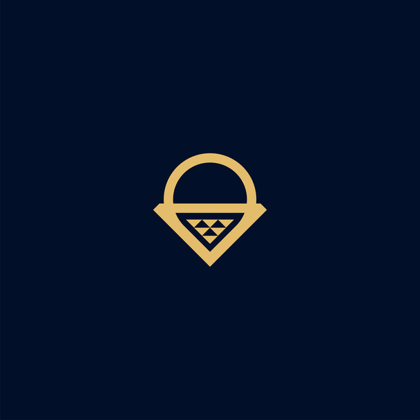 Logotipo de diamante local icono diseño vector plantilla - Vector, imagen