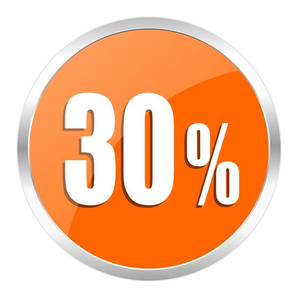 30 percent orange glossy icon - Fotografie, Obrázek