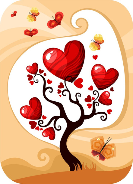 Vector illustration of a cute valentine card - Vector, Image