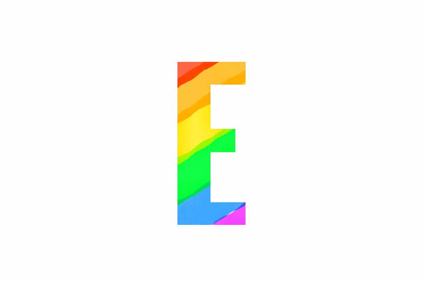 English alphabets in rainbow colours. - Foto, afbeelding