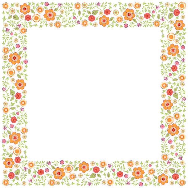 Vector florals frame for your text - Vektor, Bild