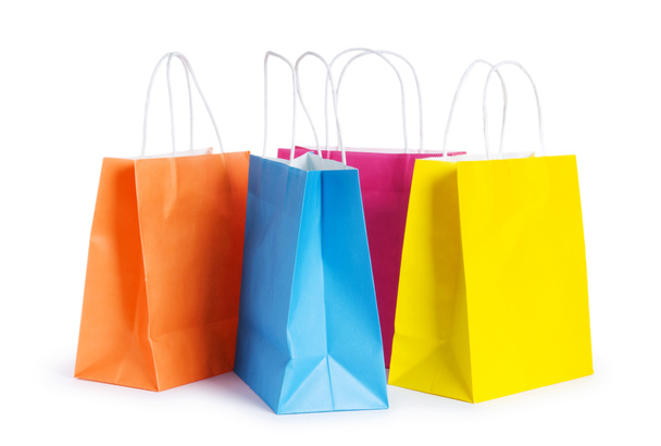 Shopping bags isolated on the white background - Photo, Image