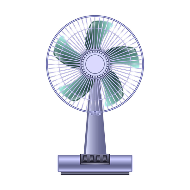 Icono del vector del ventilador. Icono realista del vector aislado en el ventilador blanco del fondo. - Vector, Imagen