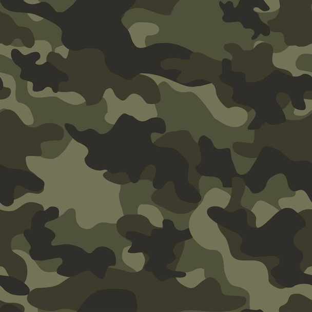 camuflagem militar. impressão sem costura vetorial. camuflagem do exército para vestuário ou impressão - Vetor, Imagem