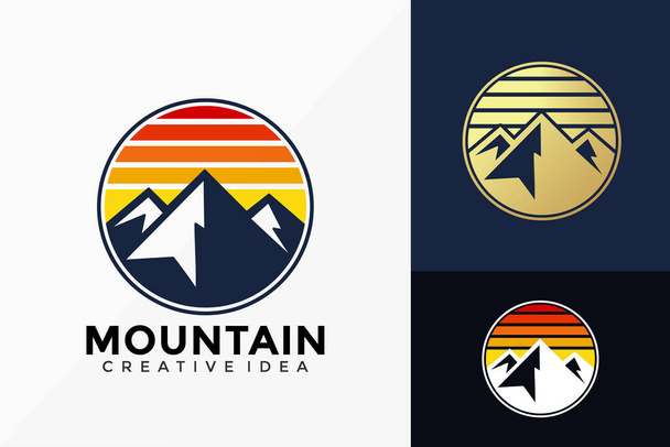 Conception vectorielle de logo Mountain Peak. Emblème abstrait, concept de dessins, logos, élément logotype pour gabarit. - Vecteur, image