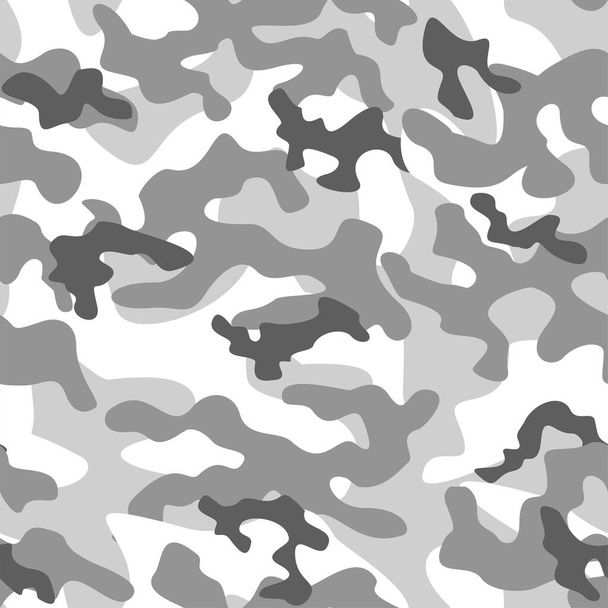 Grey Military Camouflage Vector Seamless Print Army Camouflage