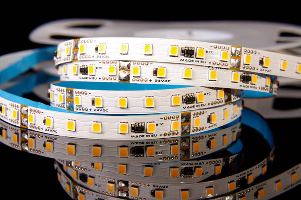 Light emitting diode flexible printed circuit board strip for various lighting applications close up - Photo, Image