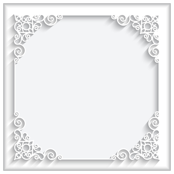 Square paper frame - Вектор, зображення