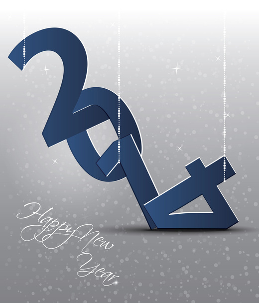 Happy New Year greeting card on grey background. - Vektor, kép
