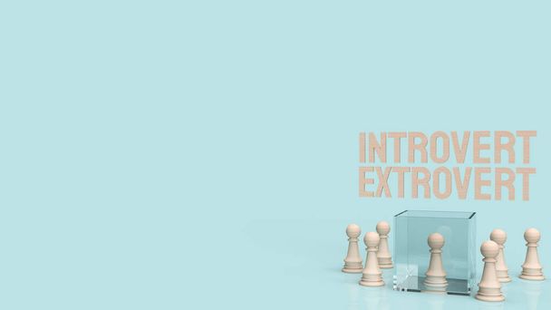 introvert a extravert text pro 3D vykreslování na pozadí - Fotografie, Obrázek