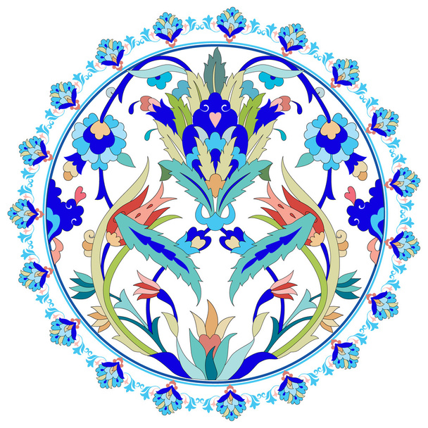 Ottoman motifs design series with twenty - Vector, Image