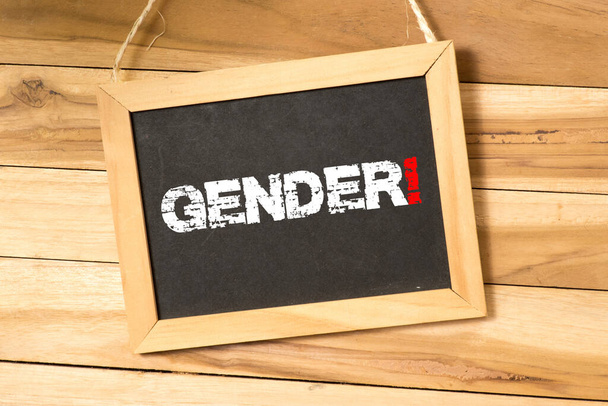 Доска шалмана и слово "гендер" - Фото, изображение