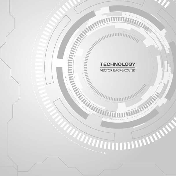 Technology soft gray hi-tech abstract background - Vector, Image