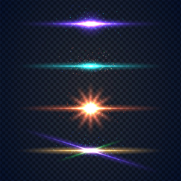 Колекція красивих яскравих спалахів лінз
 - Вектор, зображення