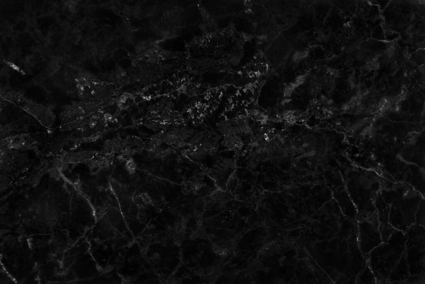 Fondo de textura de mármol gris negro con alta resolución, vista de encimera de piedra de azulejos naturales en patrón de brillo sin costuras y lujoso. - Foto, Imagen