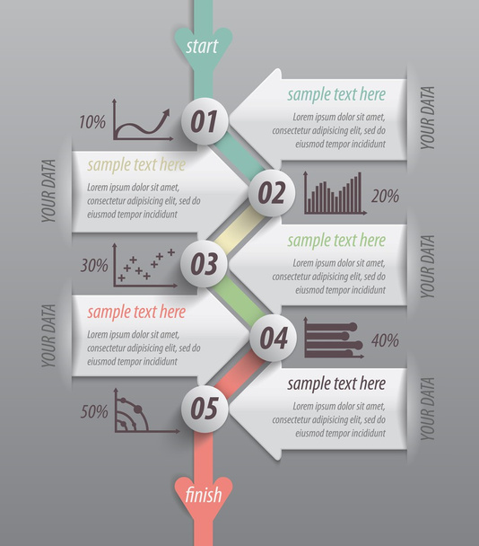 Infographics design modern presentation - Vektor, Bild