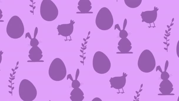 Fundo de Páscoa bonita, formas de violeta - Filmagem, Vídeo