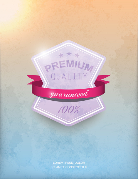 Premium quality label - Vector, Image
