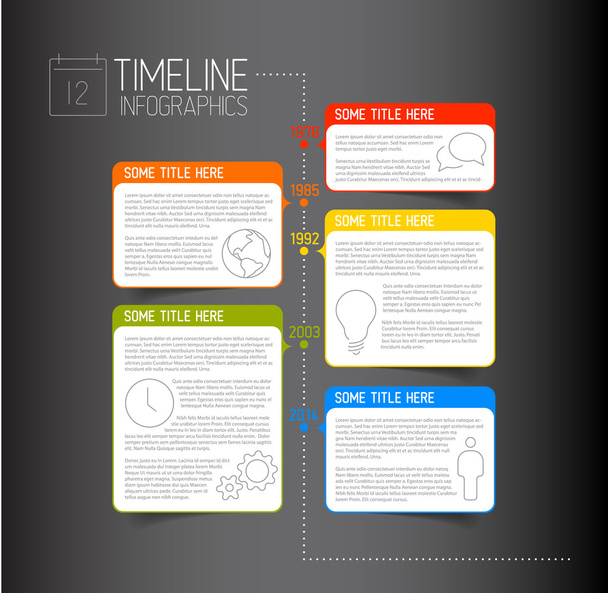 Infographic πρότυπο έκθεσης λωρίδα χρόνου - Διάνυσμα, εικόνα