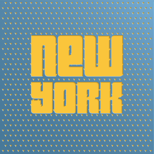 Poster with text  New York - Vector, Image