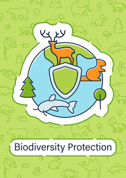 Biyolojik çeşitlilik koruma broşürü - Vektör, Görsel