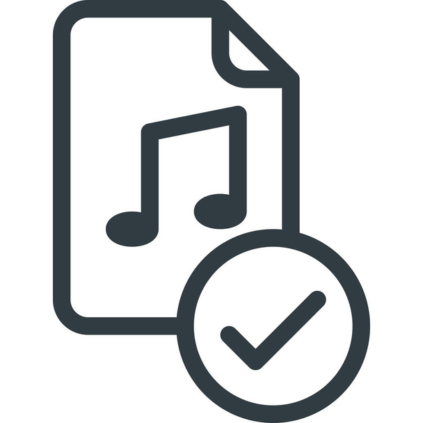 icona del file di controllo audio in stile Outline - Vettoriali, immagini
