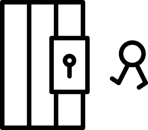 混合カテゴリの刑事拘禁鍵のアイコン - ベクター画像