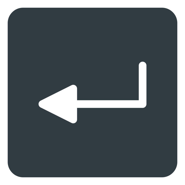 introduzca el icono de acceso directo del teclado en estilo sólido - Vector, Imagen