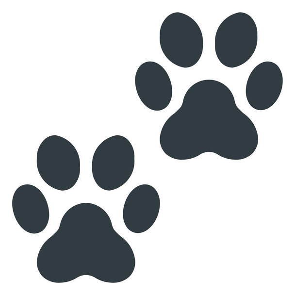 zvíře kočka pes ikona v pevném stylu - Vektor, obrázek