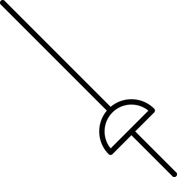 lâmina esgrima ícone afiado na categoria mista - Vetor, Imagem