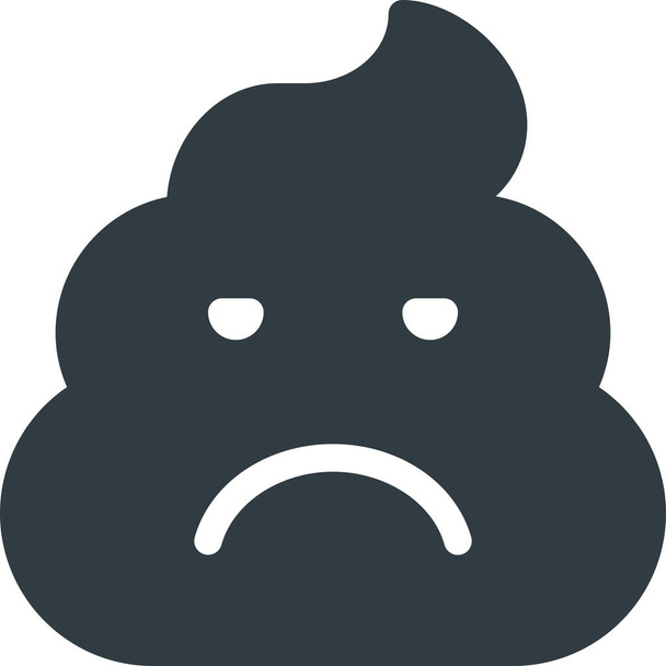 emoji emote emotikon ikona w stylu Solid - Wektor, obraz