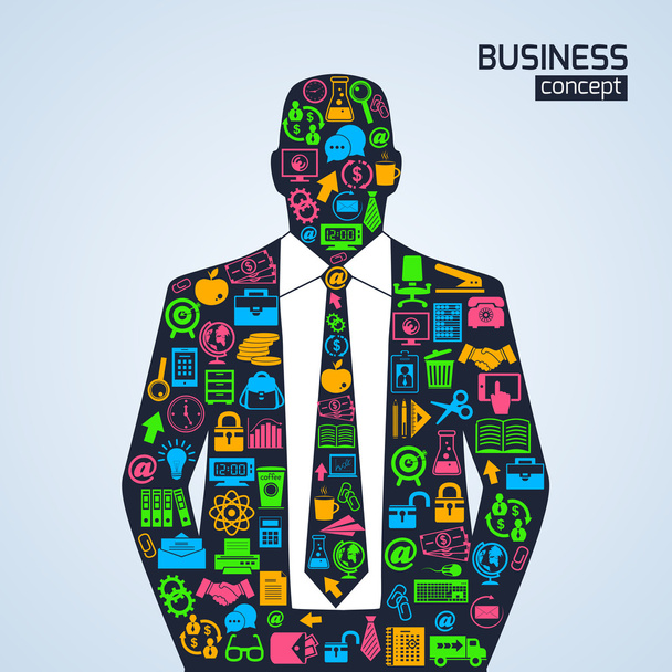 Business concept icons person - Vettoriali, immagini