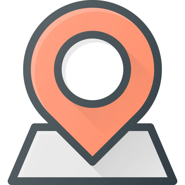 geolocation location map icon in Filled outline style - Vector, Image