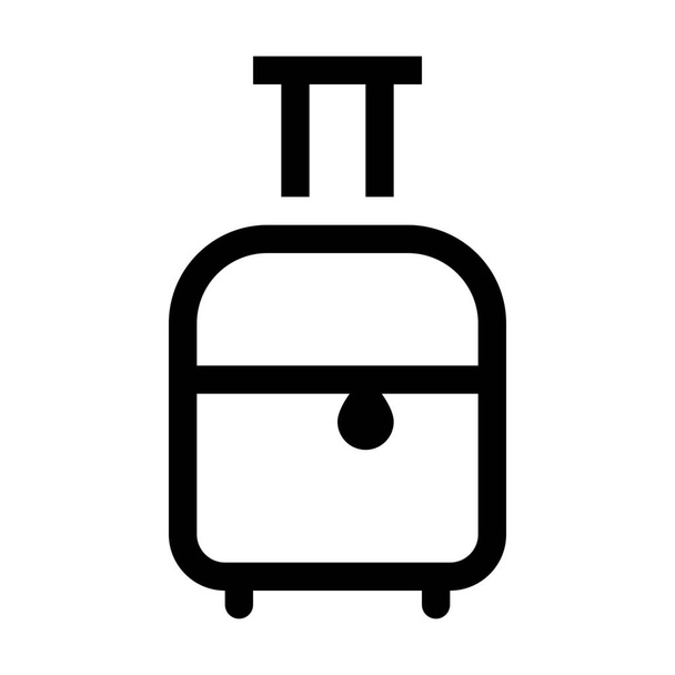 バッグホテルの荷物アイコンアウトラインスタイル - ベクター画像