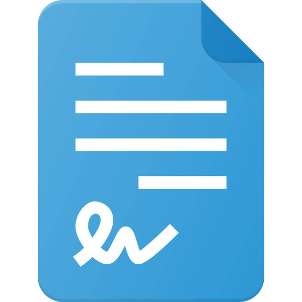 documento factura papel icono en estilo plano - Vector, imagen