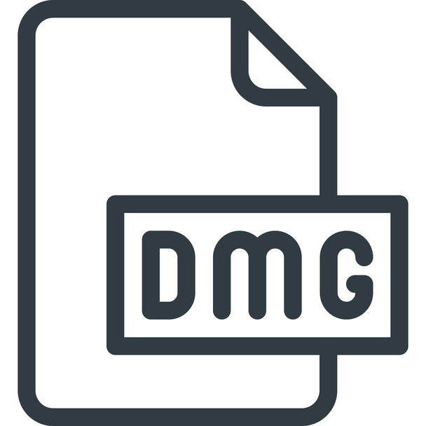 ανάπτυξη εικονίδιο επέκτασης dmg σε στυλ περίγραμμα - Διάνυσμα, εικόνα