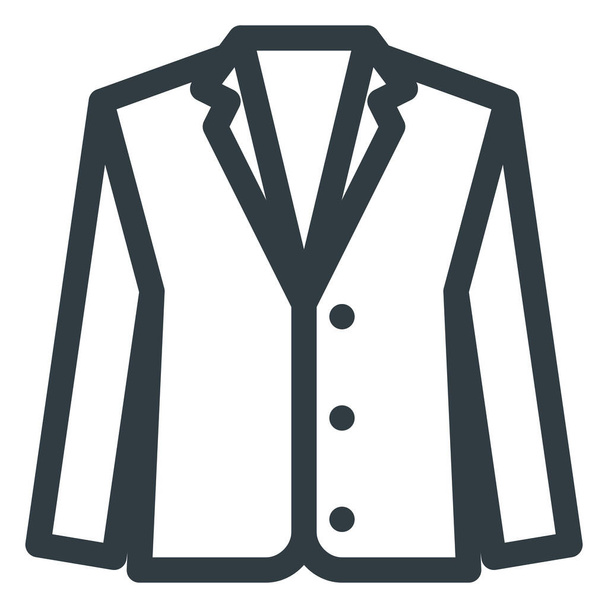 business cloth coat icon in Outline style - Wektor, obraz