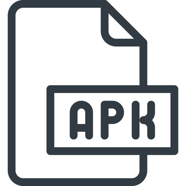 icona dell'estensione di sviluppo apk in stile Outline - Vettoriali, immagini