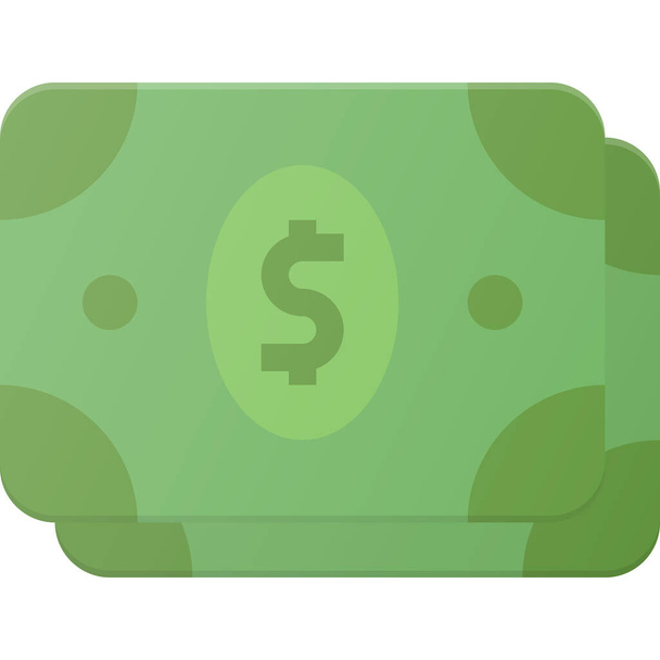 currency dollar money icon in Flat style - Vector, imagen