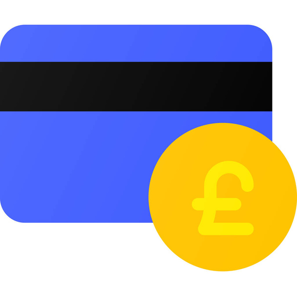 icono de crédito con tarjeta bancaria en la categoría Compras y comercio electrónico - Vector, Imagen
